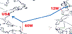 typical robot boat route from UK to USA