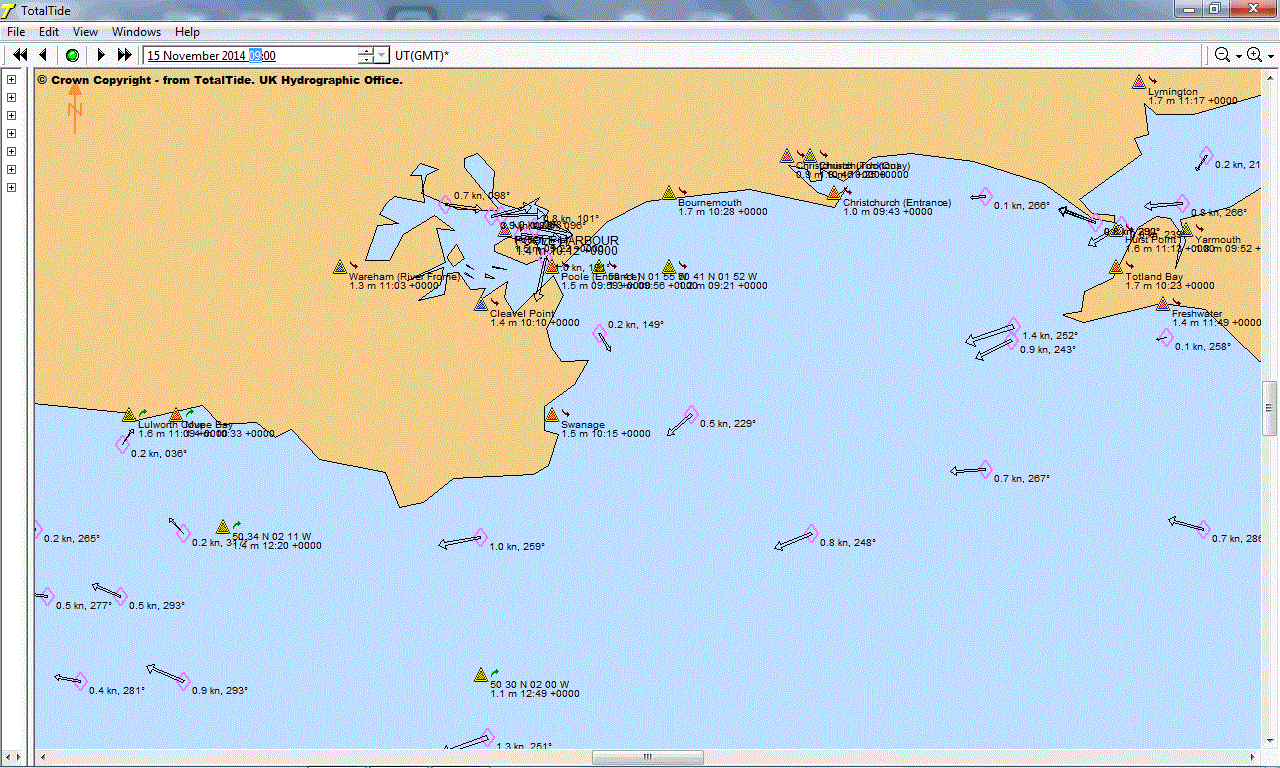 tidal current on Saturday 15th November 2014