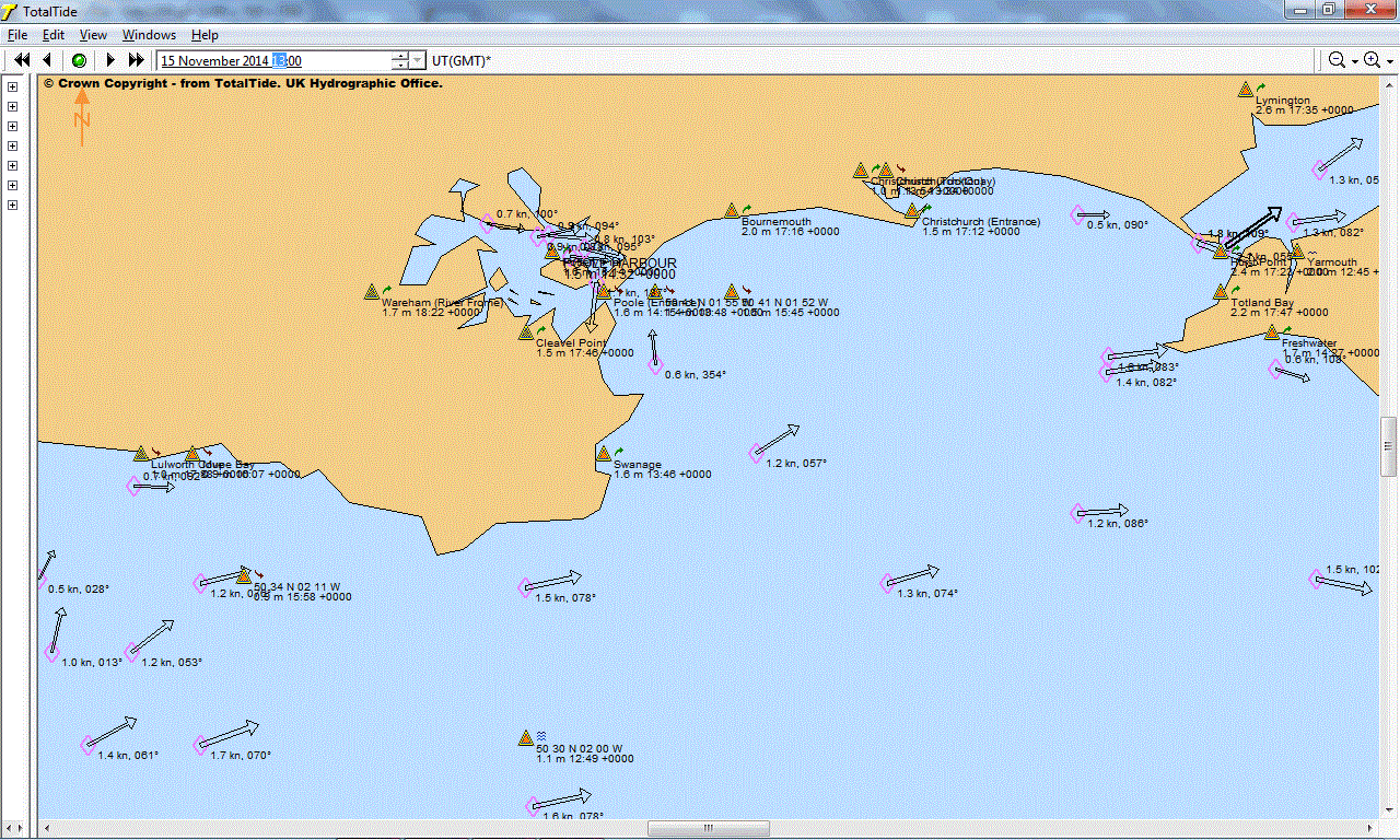 tidal current on Saturday 15th November 2014