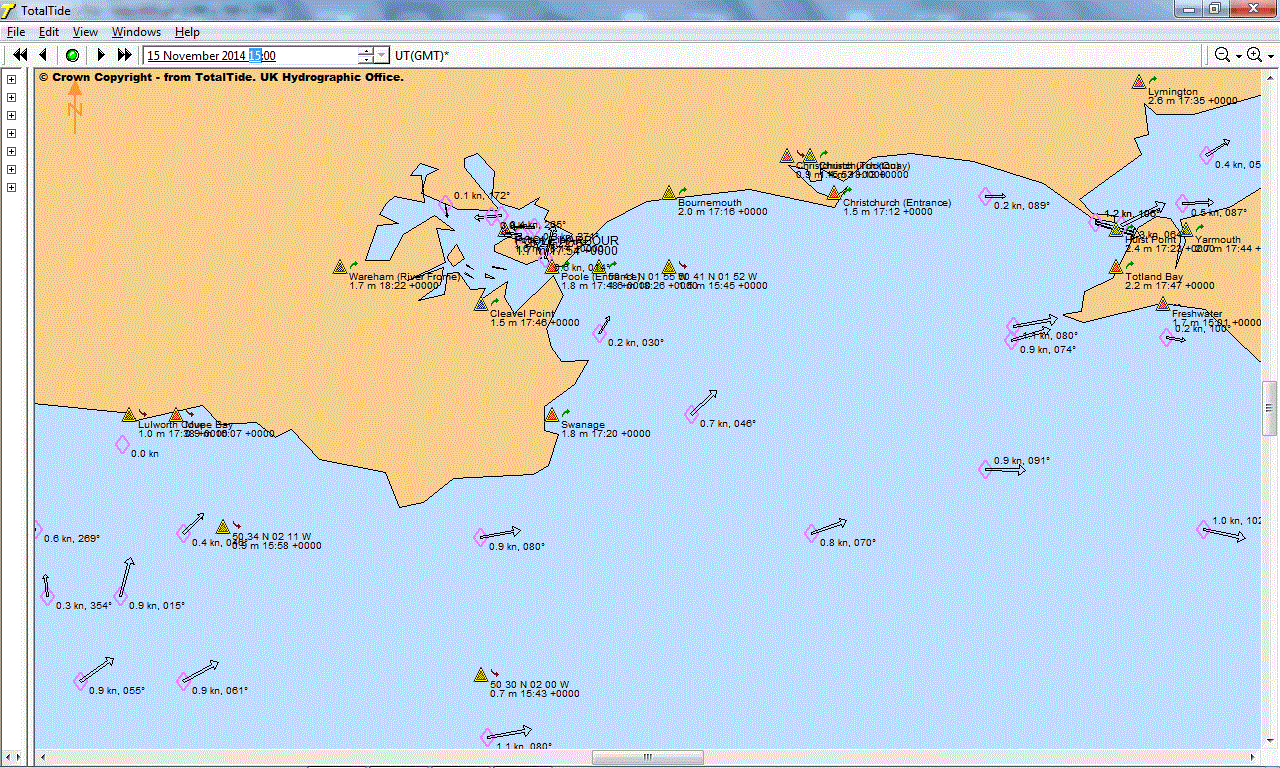 tidal current on Saturday 15th November 2014