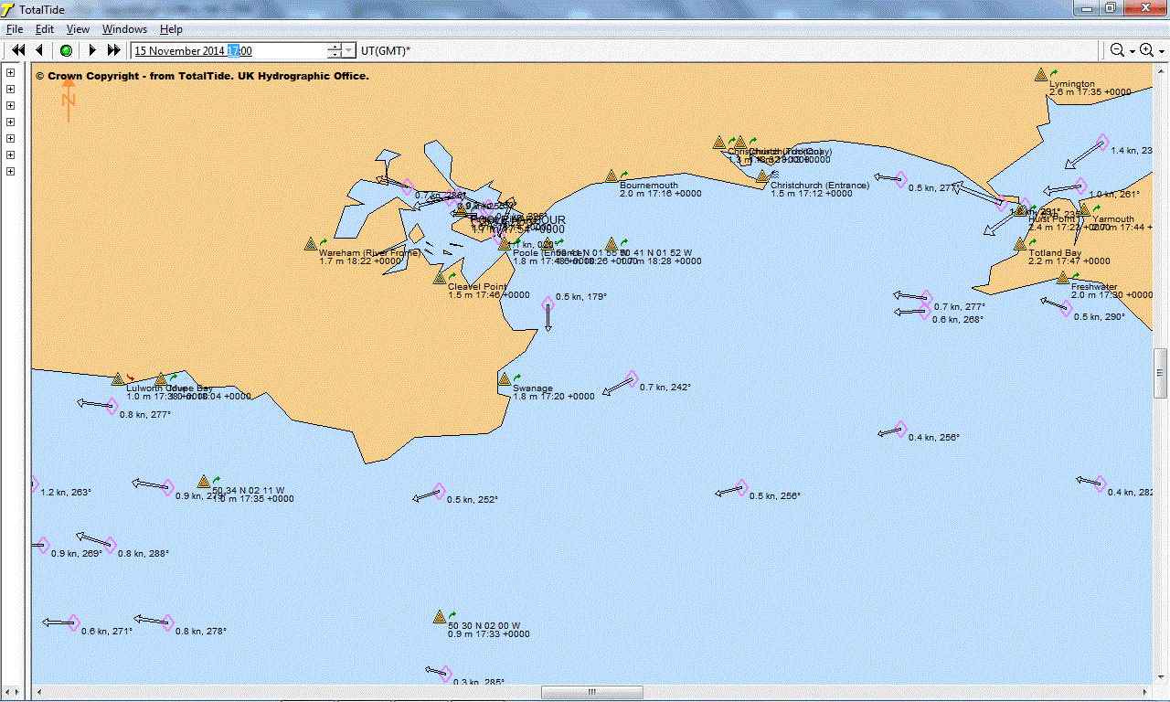 tidal current on Saturday 15th November 2014