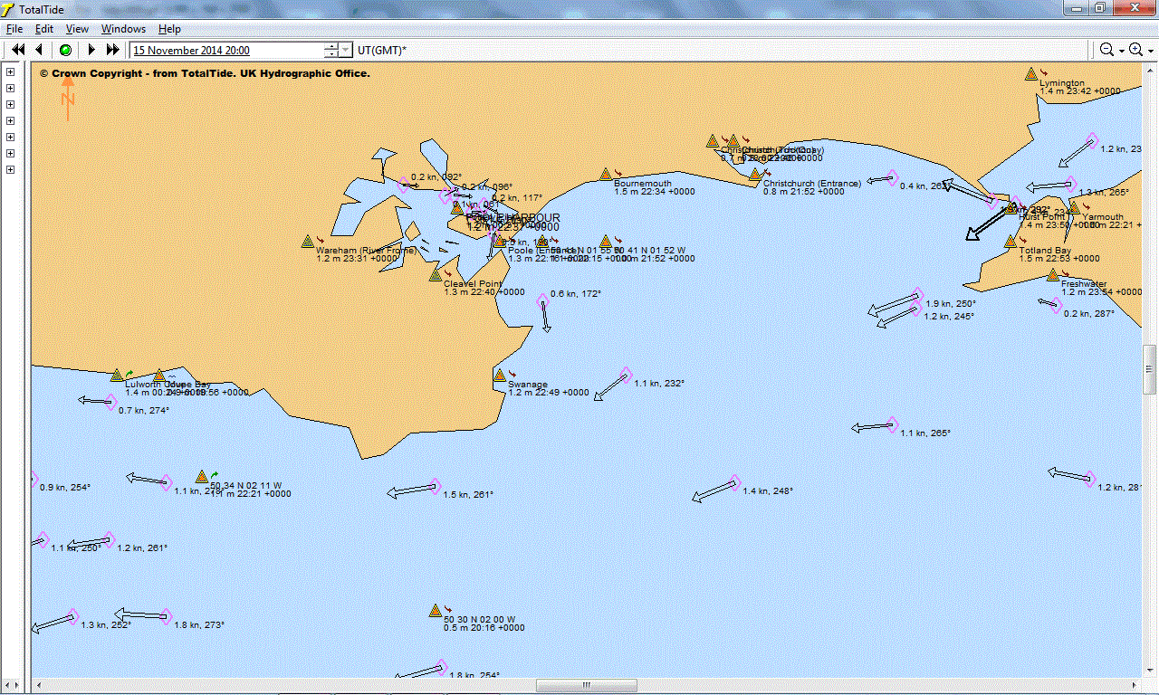 tidal current on Saturday 15th November 2014